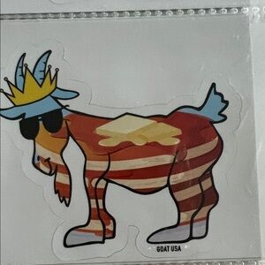 GOAT USA Striped Goat Sticker